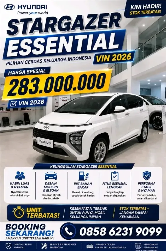 Promo Hyundai Stargazer Essential Bandung